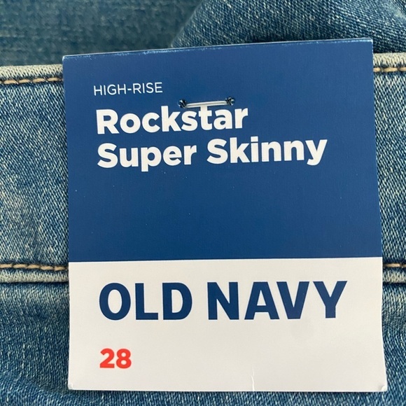 Old Navy Plus Size Rockstar High- Rise Super Skinny Jeans NWT Size 28 - Picture 5 of 7